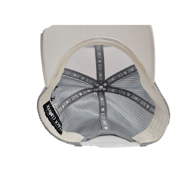 Black Clover Live Lucky Hat Cap White Black Four Adjustable Golf Club - Picture 9 of 14